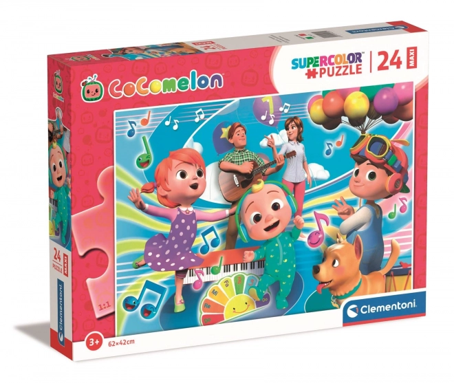 clementoni puzzle cocomelon és zene maxi 24 darab