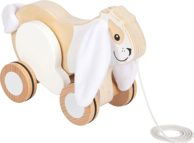 Fa húzható játék Nyúl susogó fülekkel a Small Foot-tól
