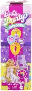 Barbie Party Unboxed születésnapi készlet kutyussal