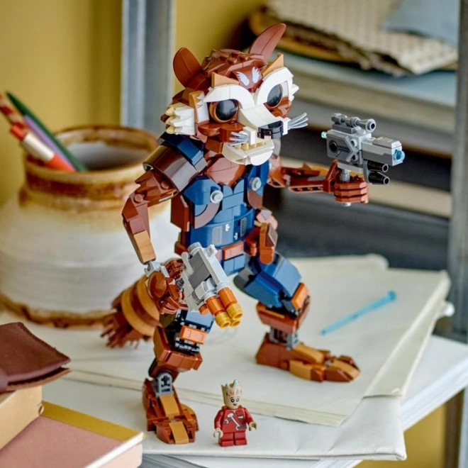 Lego marvel rakéta és kicsi groot építőkészlet