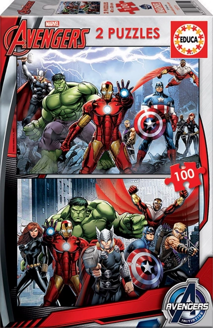 Avengers - Sjednocení puzzle készlet 2x100 darabos