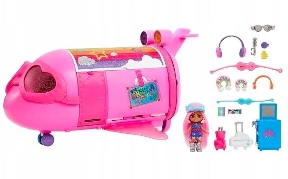 Rózsaszín Barbie Extra Fly Minis Repcsipilóta Babával