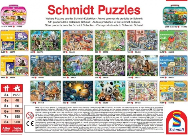 Középkori kastély nézete - 200 darabos puzzle