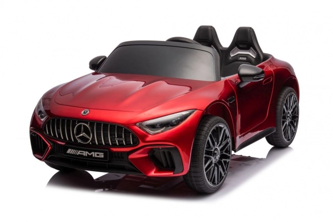 Mercedes AMG SL63 pirosra festett akkumulátoros autó