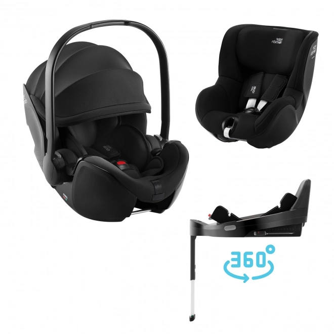 Autósülés csomag BABY-SAFE PRO + Vario Base 5Z + Dualfix 5Z, fekete