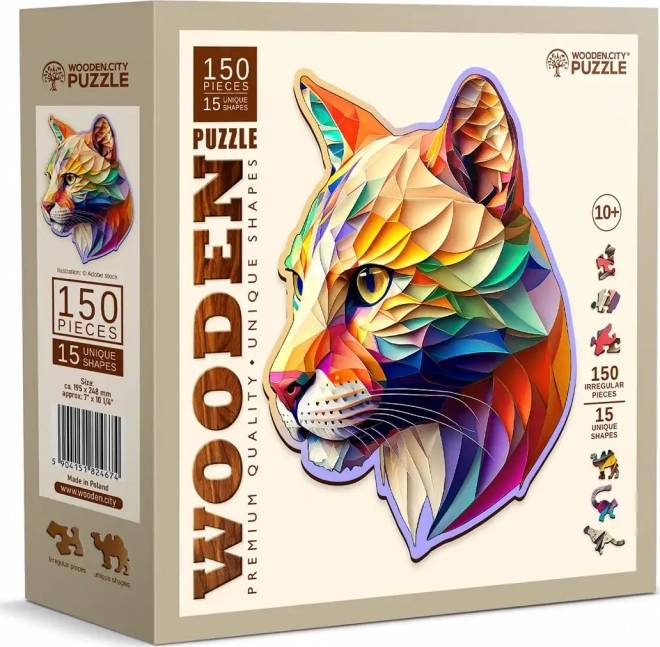 Színes Puma Fa Puzzle 150 Darabos