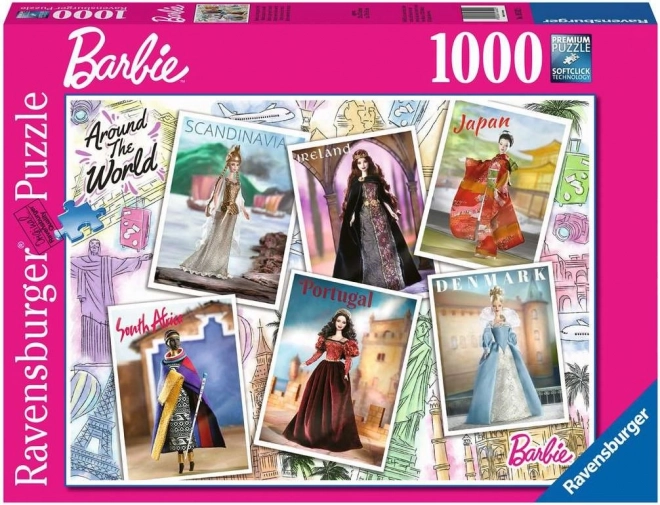 Ravensburger puzzle Barbie: Körbe a világot 1000 darabos