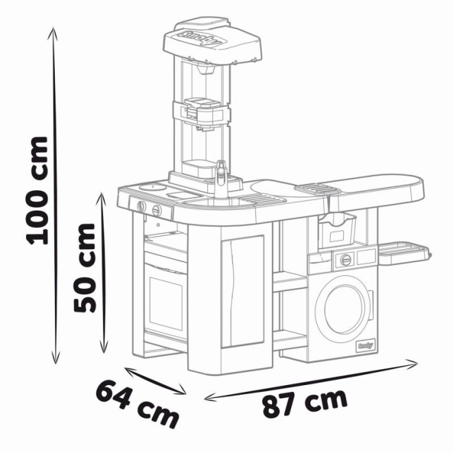 Smoby Tefal 2 az 1-ben konyha mosógéppel