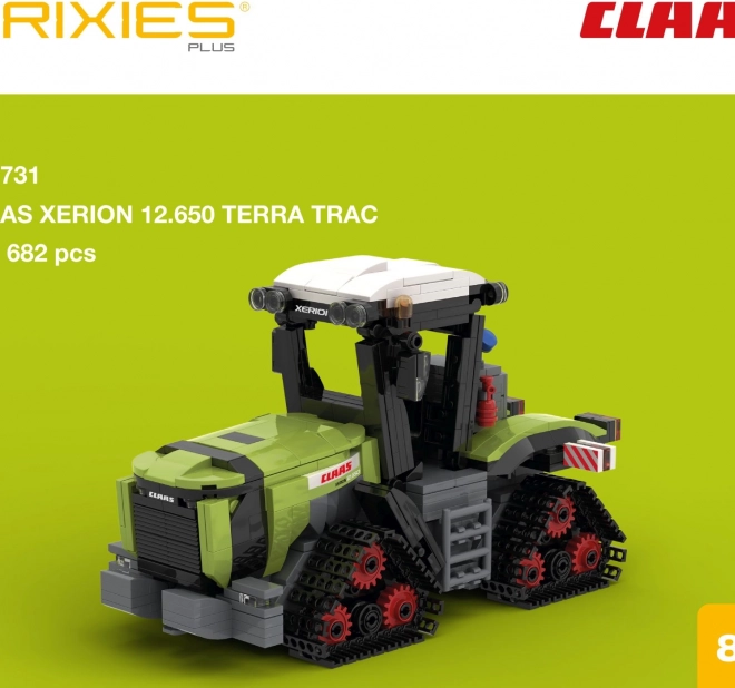 BRIXIES Plus Claas Xerion 12.650 Terra Trac lánctalpas traktor építőkészlet