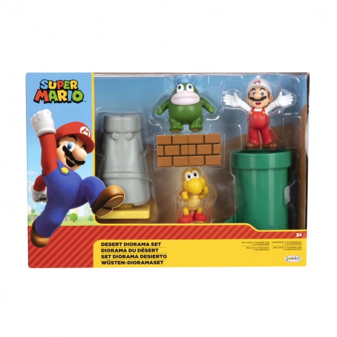 Super Mario figurák szett diorámával