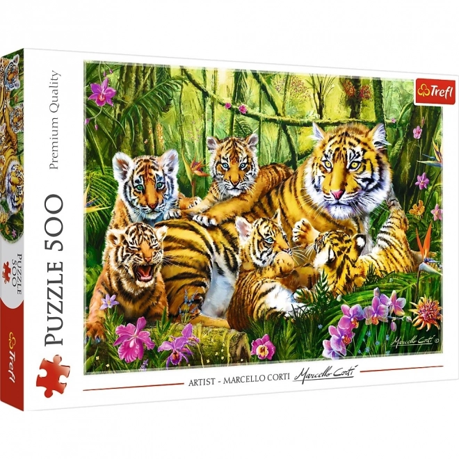 Tigris család 500 darabos puzzle