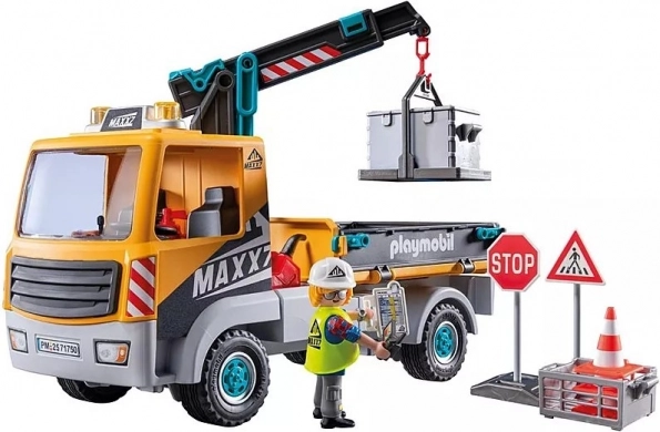 Playmobil Építkezési teherautó daruval