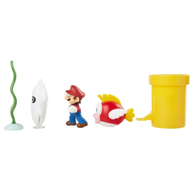 Super Mario figurák szett diorámával