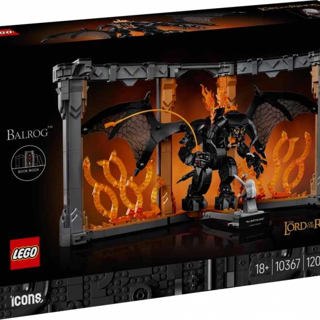 LEGO Ikonok Könyvtámasz: A Gyűrűk Ura – Balrog