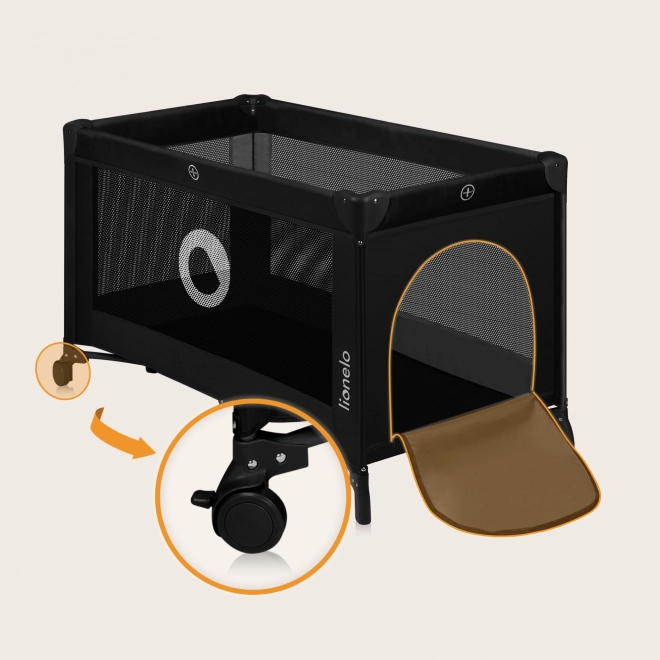 Utazóágy Lionelo Stefi Black Carbon