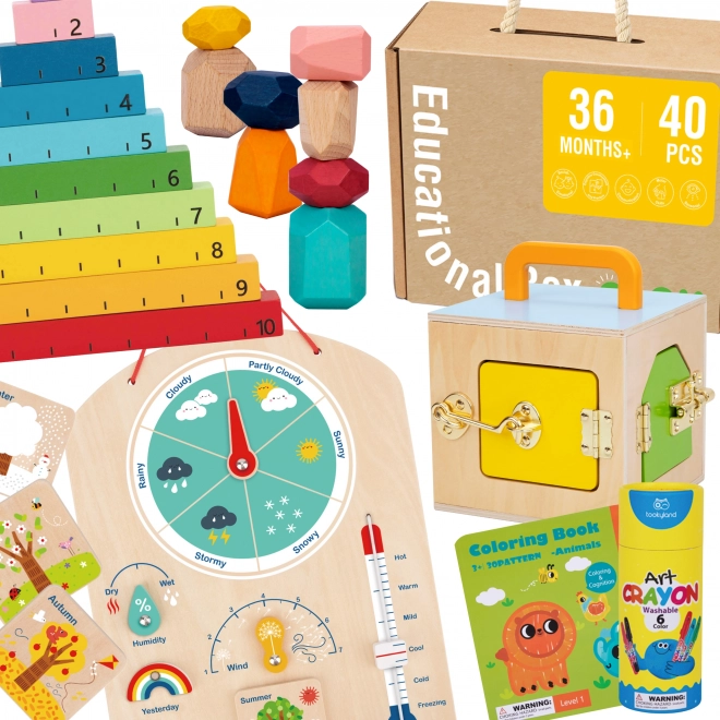 Tooky Toy montessori oktatási doboz 3 évestől