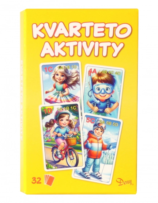 Gyerekek tevékenységgel kvartett kártya