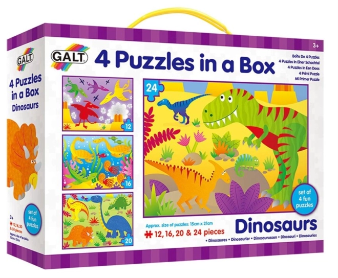 Dinoszaurusz kaland puzzle - 4 az 1-ben készlet