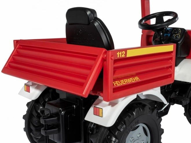 Gyermek tűzoltóautó Mercedes Unimog pedálos