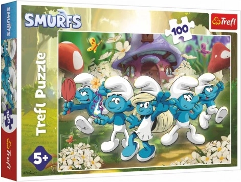 Puzzle Ismerkedj meg a hupikék törpikékkel 100 darabos