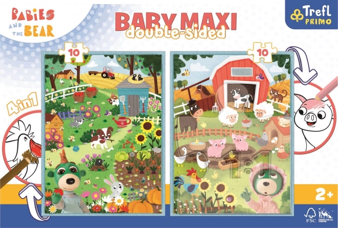 Trefl farmos dupla puzzle BABY MAXI 2x10 darab