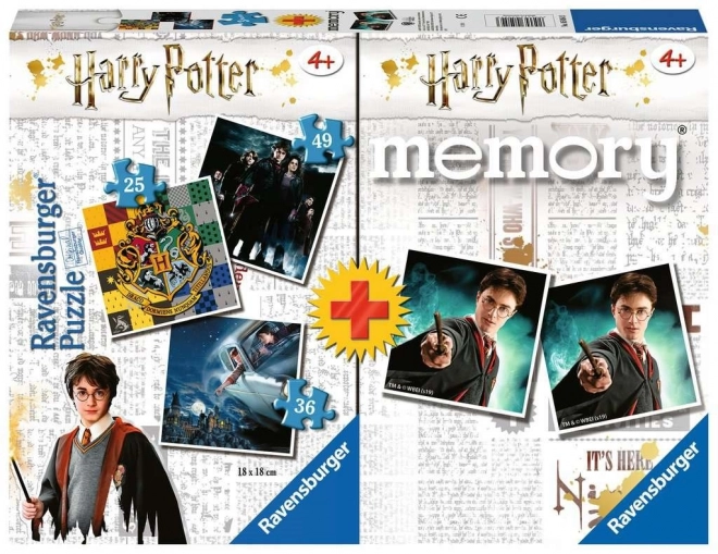 Harry Potter 3 az 1-ben puzzle és memóriajáték