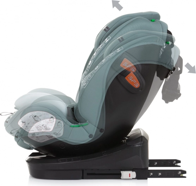 Gyerekülés Chipolino Volare i-Size Pasztellzöld 40-150 cm Isofix 360°