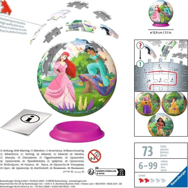 3D Puzzleball Disney hercegnők 73 darabos