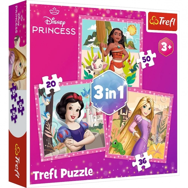 Disney Hercegnők Gyönyörű Virágok 3 az 1-ben Puzzle