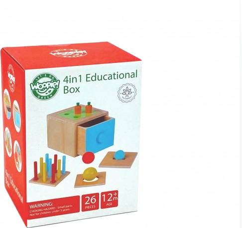 Woopie Green fa oktató fiókos rendező játék Montessori