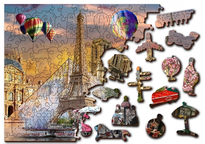 Fa puzzle tavasz Párizsban 150 darabos készlet