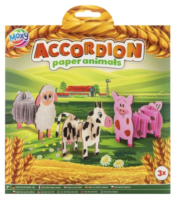 Összehajtható harmonika papírból készült állatok Moxy