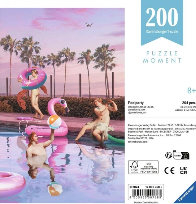 Ravensburger puzzle pillanat: medence parti 200 darabos