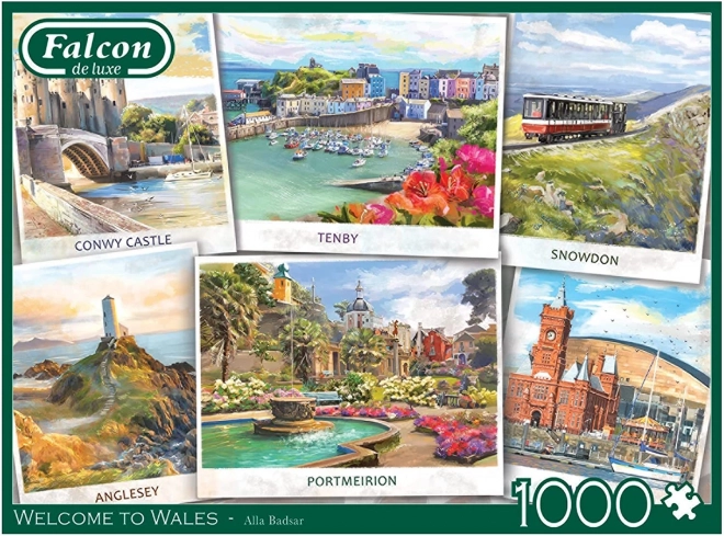 Falcon puzzle Üdvözöljük Walesben 1000 darabos