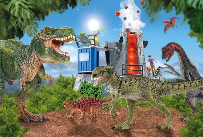 Schmidt puzzle őskori Dinoszauruszok 100 darabos + Schleich figura