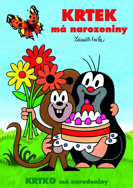 Krtek születésnapi kifestő A4