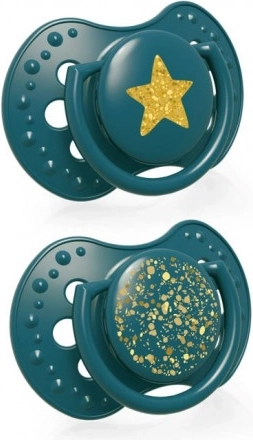LOVI Dinamikus szilikon cumi Stardust 3–6 hó 2 db zöld