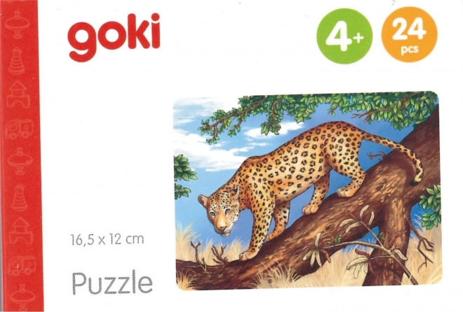 goki fa puzzle afrikai állatok: zsiráfok 24 darabos