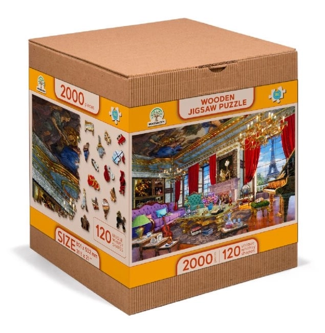 Fapalota puzzle 2v1 - 2000 darab - Wooden City