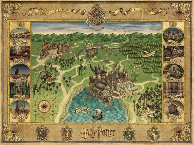 Harry Potter: Roxfort térkép puzzle 1500 darabos