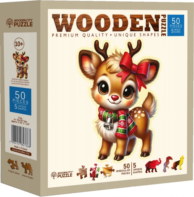 Fa puzzle Téli barát 50 darab