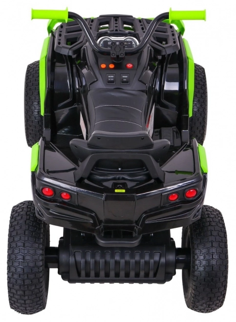 Gyermek ATV Air akkumulátoros quad Fekete-Zöld + felfújható kerekek + MP3 rádió + lassú indítás