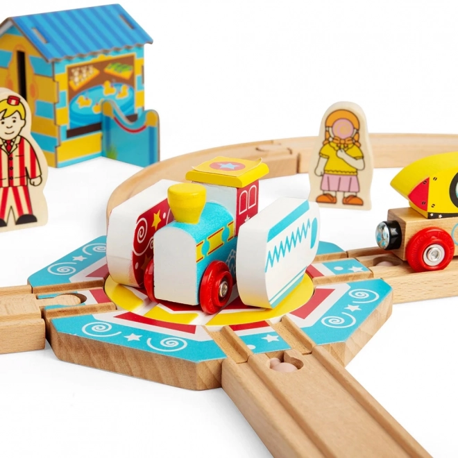 Bigjigs Rail teáscsésze motívumos forgó korong