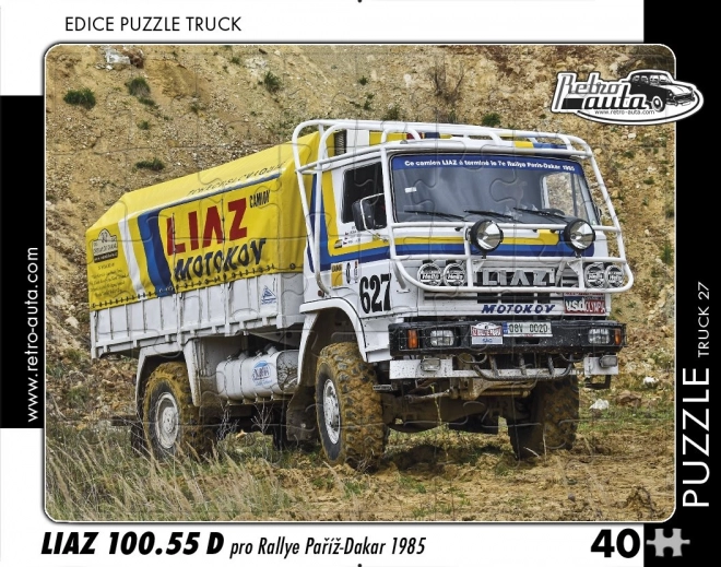 Retro-autó kirakó készlet TRUCK LIAZ 100.55 D Párizs-Dakar rali 1985