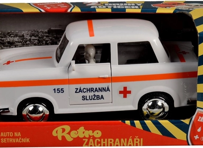 Retro mentőautó lendkerekes