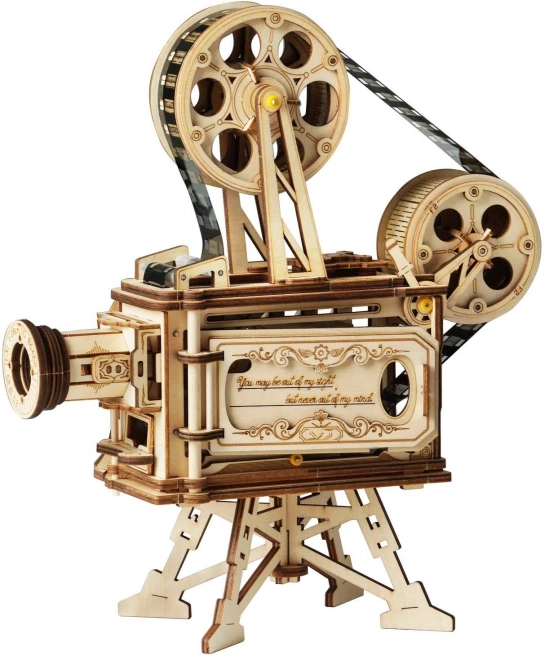 Rokr 3D fa puzzle mechanikus film vetítő 183 darab