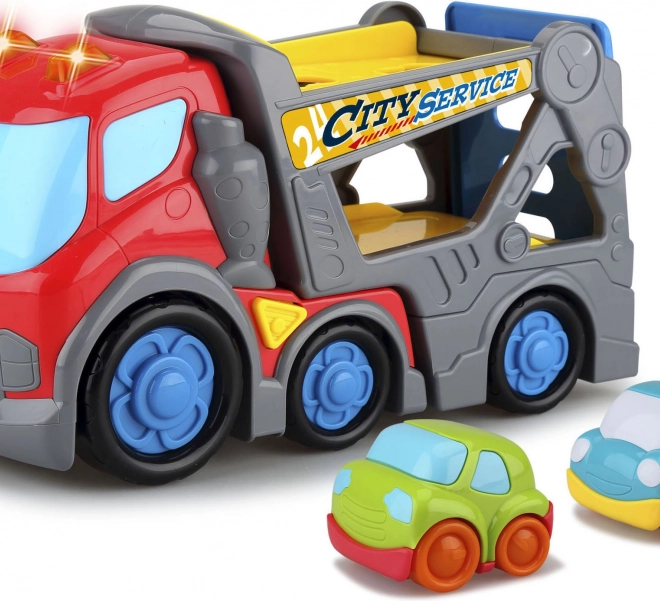 Kiddy autómentő fény- és hangeffektekkel, 31 cm + 2 autó 9 cm