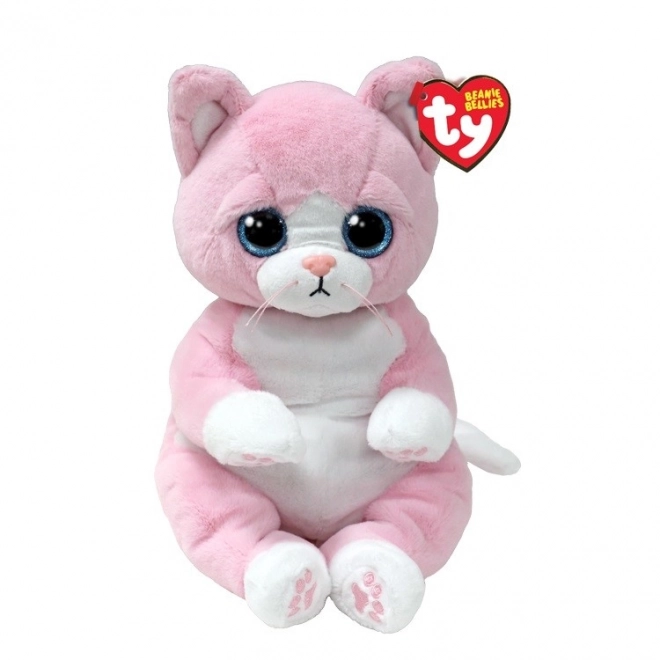 Rózsaszín TY Beanie Bellies macska plüss játék 24 cm