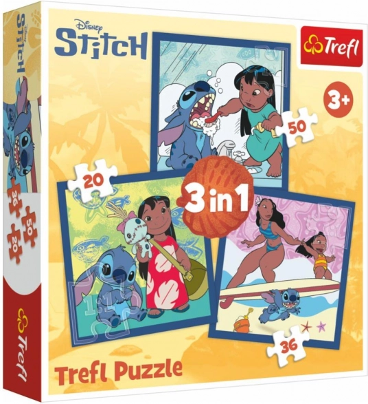 Puzzle 3 az 1-ben Lilo & Stitch - Idő Stitchel