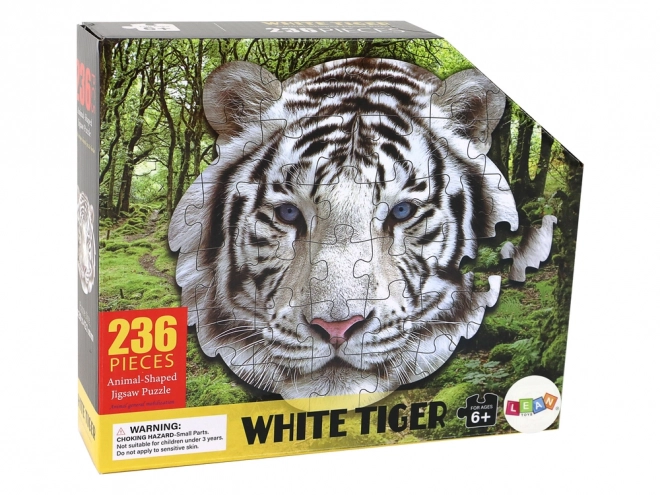 Fehér tigris fej formájú 236 darabos puzzle